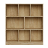 Oikiture Bookshelf Display Shelves Unit Storage Organizer Natural