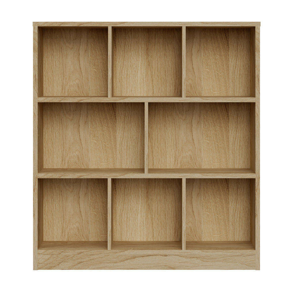 Oikiture Bookshelf Display Shelves Unit Storage Organizer Natural