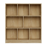 Oikiture Bookshelf Display Shelves Unit Storage Organizer Natural - Low Angle