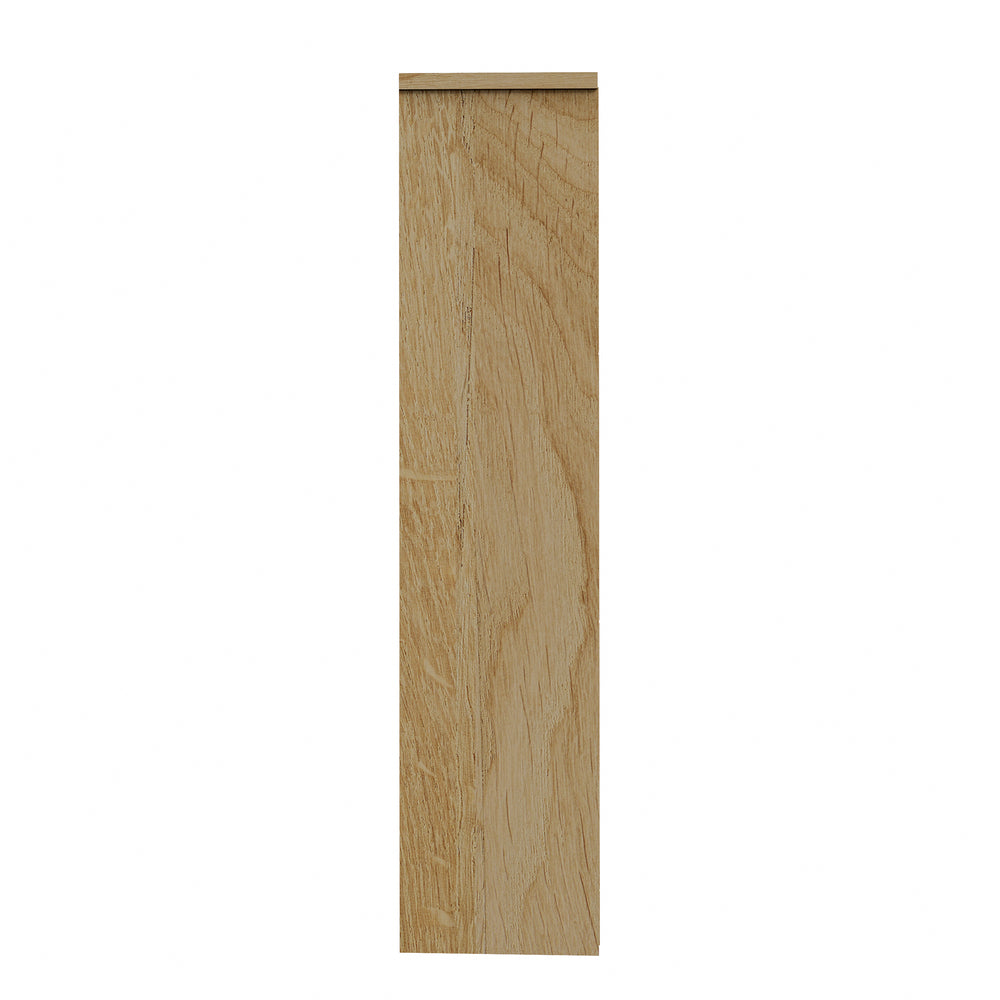 Oikiture Bookshelf Display Shelves Unit Storage Organizer Natural