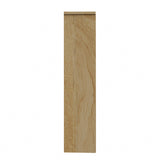 Oikiture Bookshelf Display Shelves Unit Storage Organizer Natural - Side View