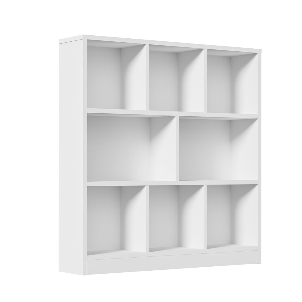 Oikiture Bookshelf Display Shelves Unit Storage Organizer White