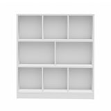 Oikiture Bookshelf Display Shelves Unit Storage Organizer White