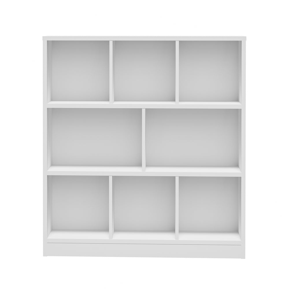 Oikiture Bookshelf Display Shelves Unit Storage Organizer White