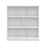 Oikiture Bookshelf Display Shelves Unit Storage Organizer White - Close-Up Angle