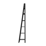 Oikiture Corner Ladder Shelf 6-Tier Display Rack Black
