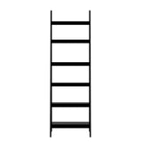 Oikiture Corner Ladder Shelf 6-Tier Display Rack Black