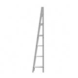 Oikiture Corner Ladder Shelf 6-Tier Display Rack White - Rear View