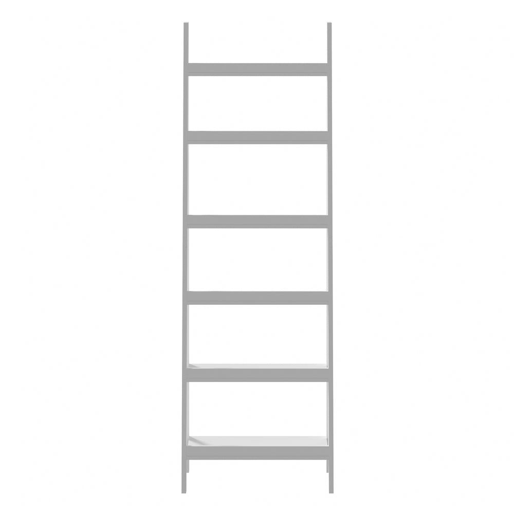 Oikiture Corner Ladder Shelf 6-Tier Display Rack White