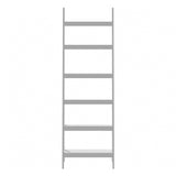 Oikiture Corner Ladder Shelf 6-Tier Display Rack White - Top-Down View