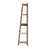 Oikiture Corner Ladder Shelf 5 Tier Display Stand Bookshelf Natural - Extra Image