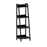 Oikiture Display Shelf 4 Tier Corner Ladder Shelves Black