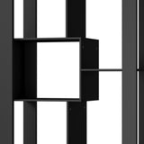 Oikiture Display Shelf Open Multi-tier Shelves Black - Low Angle