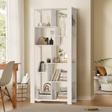 Oikiture Display Shelf Open Multi-tier Shelves White - Side View