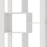 Oikiture Display Shelf Open Multi-tier Shelves White - 45-Degree Angle