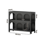 Oikiture Display Shelf Storage Stand Bookshelf Black