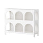 Oikiture Display Shelf Storage Stand Bookshelf White