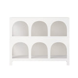 Oikiture Display Shelf Storage Stand Bookshelf White - Rear View