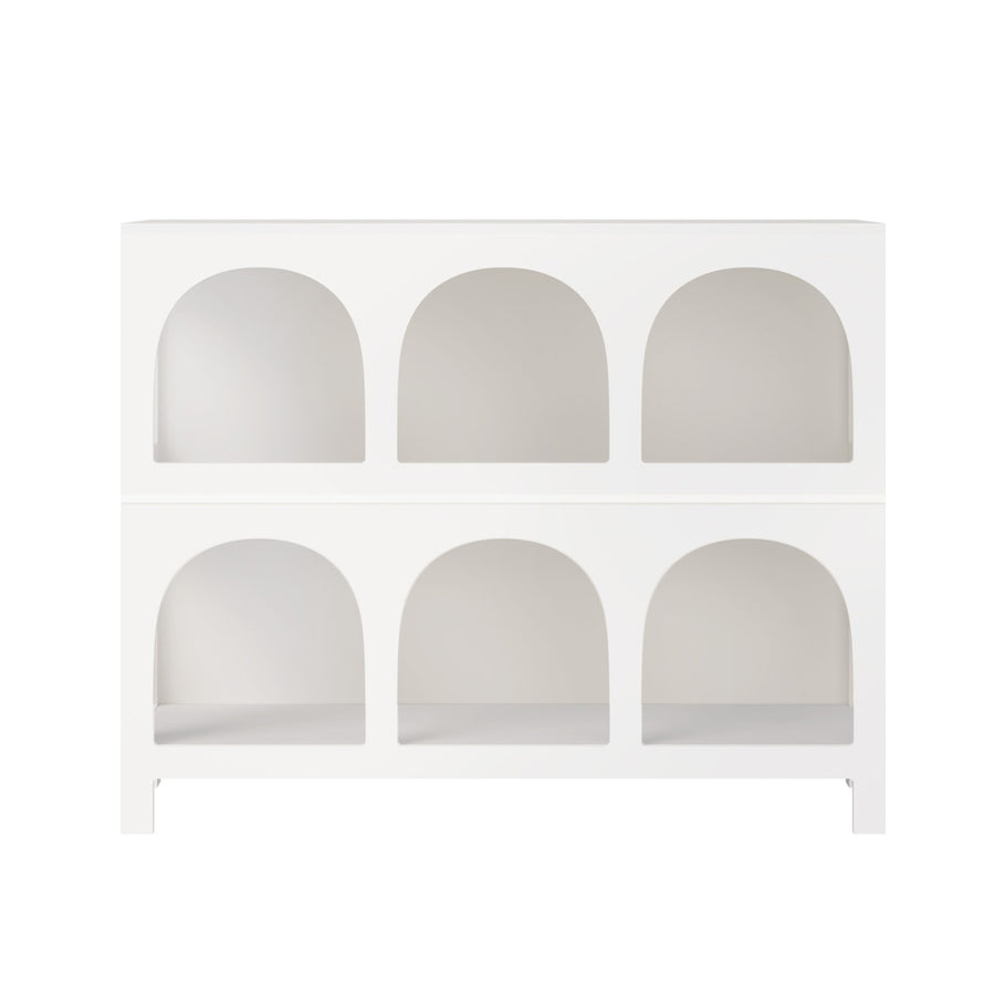 Oikiture Display Shelf Storage Stand Bookshelf White