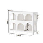 Oikiture Display Shelf Storage Stand Bookshelf White