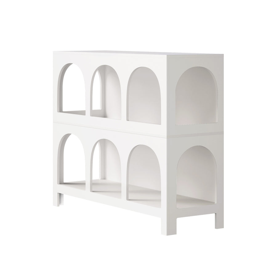 Oikiture Display Shelf Storage Stand Bookshelf White
