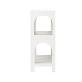 Oikiture Display Shelf Storage Stand Bookshelf White - Front View