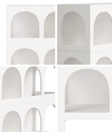 Oikiture Display Shelf Storage Stand Bookshelf White