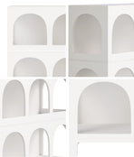 Oikiture Display Shelf Storage Stand Bookshelf White