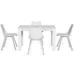 1 Artiss Dining Table and 4 Chairs Set Rectangle White, image 3