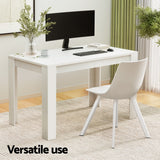 1 Artiss Dining Table and 4 Chairs Set Rectangle White - Top-Down View