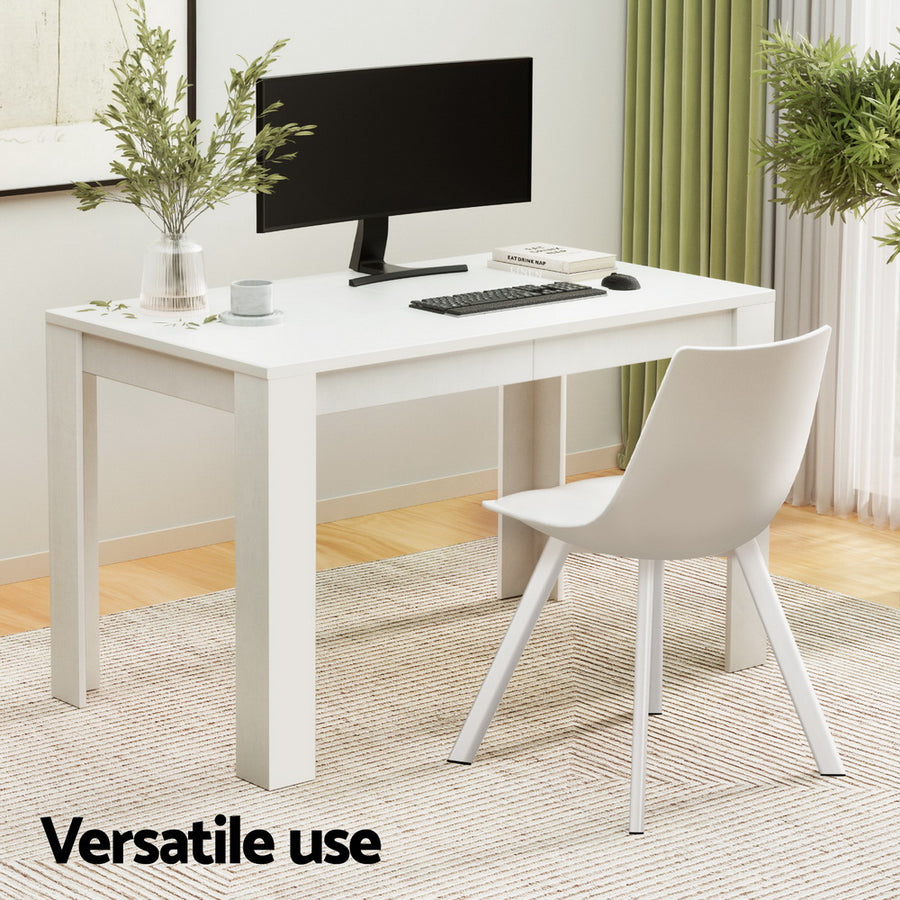 1 Artiss Dining Table and 4 Chairs Set Rectangle White, image 4