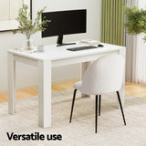 1 Artiss Dining Table and 4 Chairs Set White Sherpa - Top-Down View