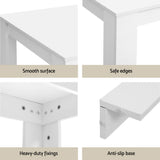 1 Artiss Dining Table and 4 Chairs Set White Sherpa - 45-Degree Angle