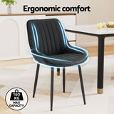 Artiss Dining Table and Chairs Set 5pcs Foldable Kitchen Furniture with 2 Drawers Black and White - Close-Up Angle