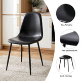 Artiss Dining Table and Chairs Set 5pcs Foldable with 2 Drawers Black and White - Low Angle