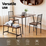 Artiss Dining Table and Chairs Set of 4 Bench Kitchen Furniture Rustic Brown - 45-Degree Angle