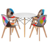 Artiss Dining Table and 4 Chairs Set DSW White
