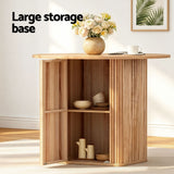 1 Artiss Dining Table and 4 Chairs Set Natural Timber - 45-Degree Angle