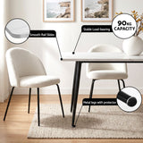 1 Artiss Dining Table and 4 Chairs Set White Marble Style - 45-Degree Angle