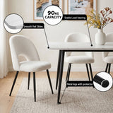 Artiss Dining Table and Chairs Set 5pcs Kitchen Furniture Marble White - 45-Degree Angle