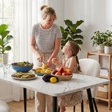 Artiss Dining Table and Chairs Set 5pcs Kitchen Furniture Marble White - Extra Image