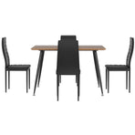 1 Artiss Dining Table and 4 Chairs Set Rectangle Metal