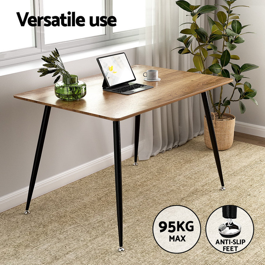 1 Artiss Dining Table and 4 Chairs Set Rectangle Metal
