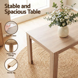 Artiss 3 Piece Dining Sets, 120cm Wooden Dining Table and 2 Upholstered Chairs Set, Space-Saving Modern Kitchen Dining Suite for Home Apartment (Oak) - Low Angle