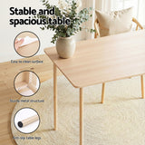 Artiss Dining Table and Chairs Set of 5 Compact Kitchen Furniture Natural Beige - Rear View
