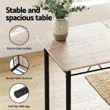 Artiss Dining Table and Chairs Set of 5 Compact Kitchen Furniture Modern Oak - Rear View