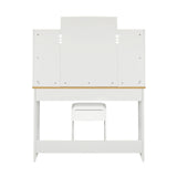 Oikiture Dressing Table Stool Set Makeup Mirror 10 LED Bulbs