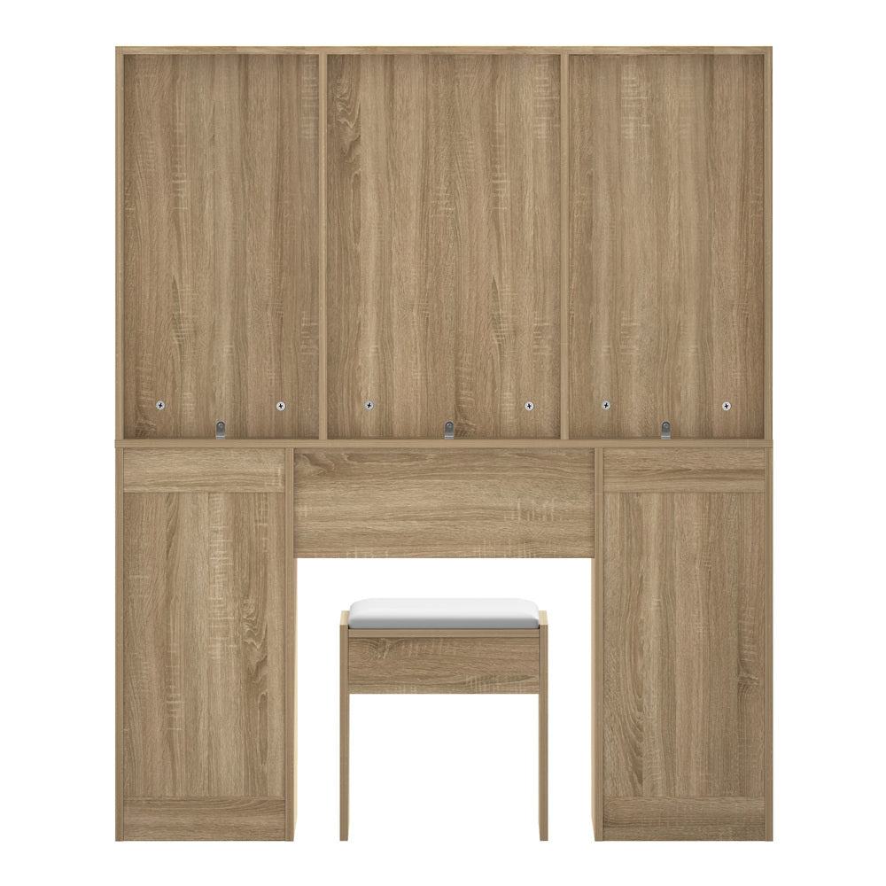 Oikiture Dressing Table Large LED Mirror Natural