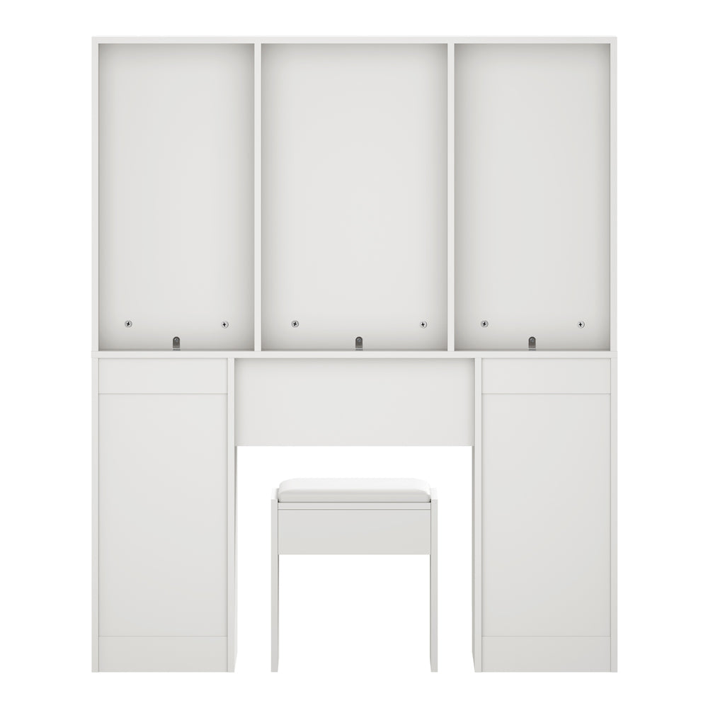 Oikiture Dressing Table Large LED Mirror White