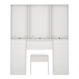 Oikiture Dressing Table Large LED Mirror White - Close-Up Angle
